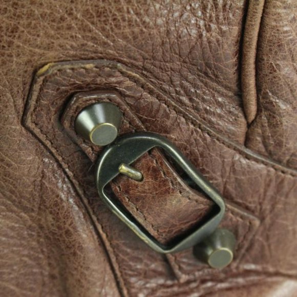 Balenciaga Brown Leather The Sunday Tote 61bl55s - Picture 9 of 12